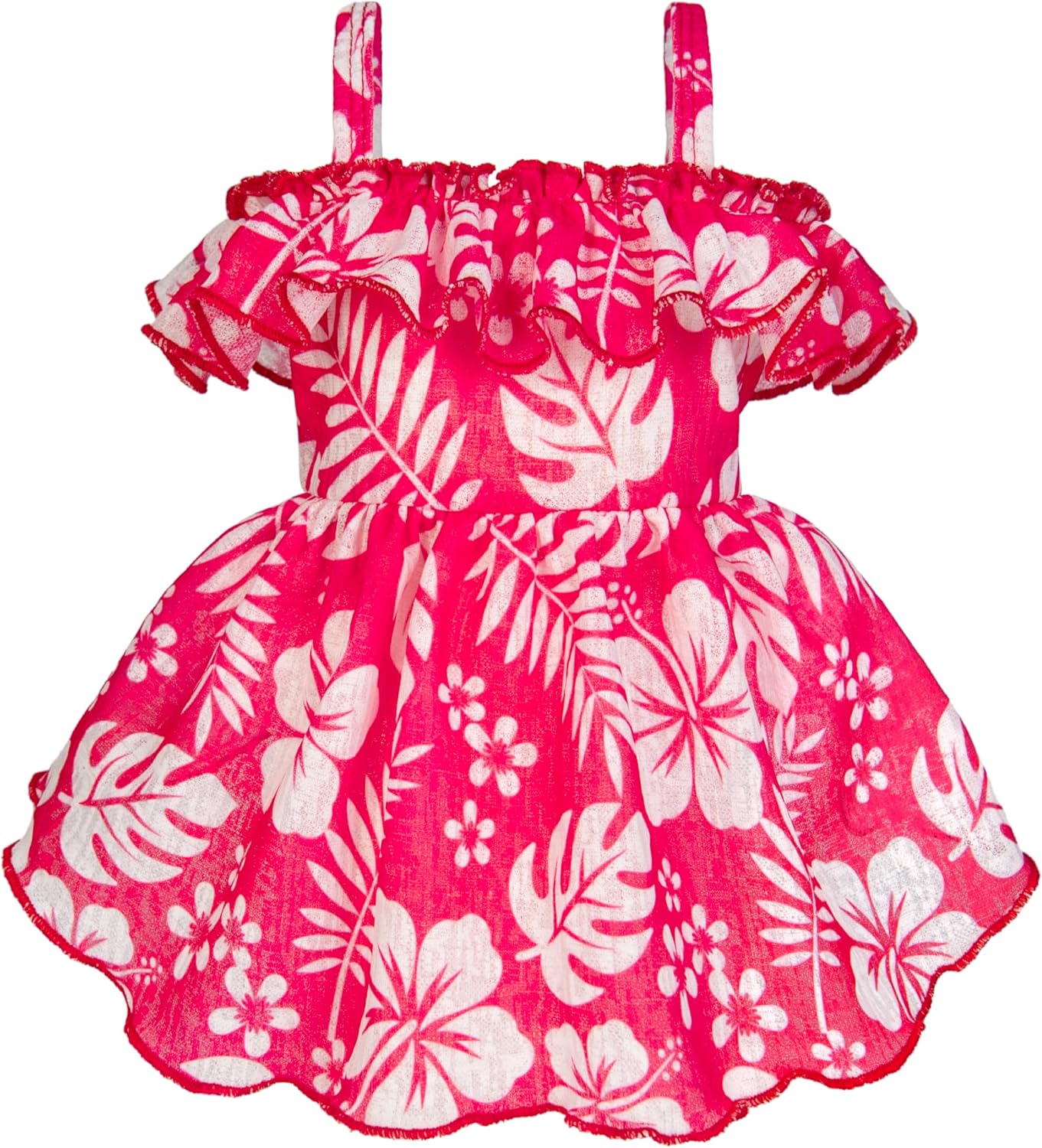 Fitwarm Flamingo Dress, Summer Clothes for Small Dogs Girl, Ruffled Hawaiian Sundress, Pet Outfit, Blue, Pink, Medium - Image 14