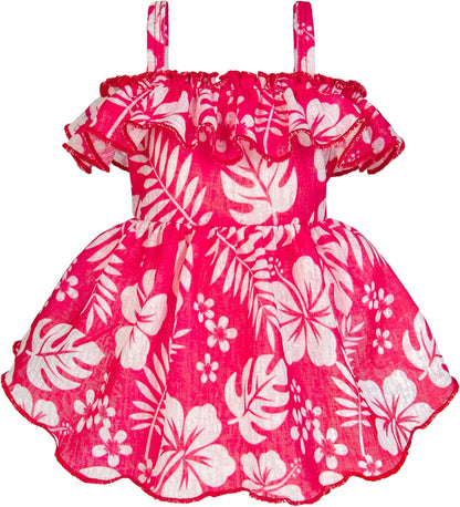 Fitwarm Flamingo Dress, Summer Clothes for Small Dogs Girl, Ruffled Hawaiian Sundress, Pet Outfit, Blue, Pink, Medium - Image 14