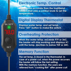 Side profile of Vcraze compact aquarium heating rod