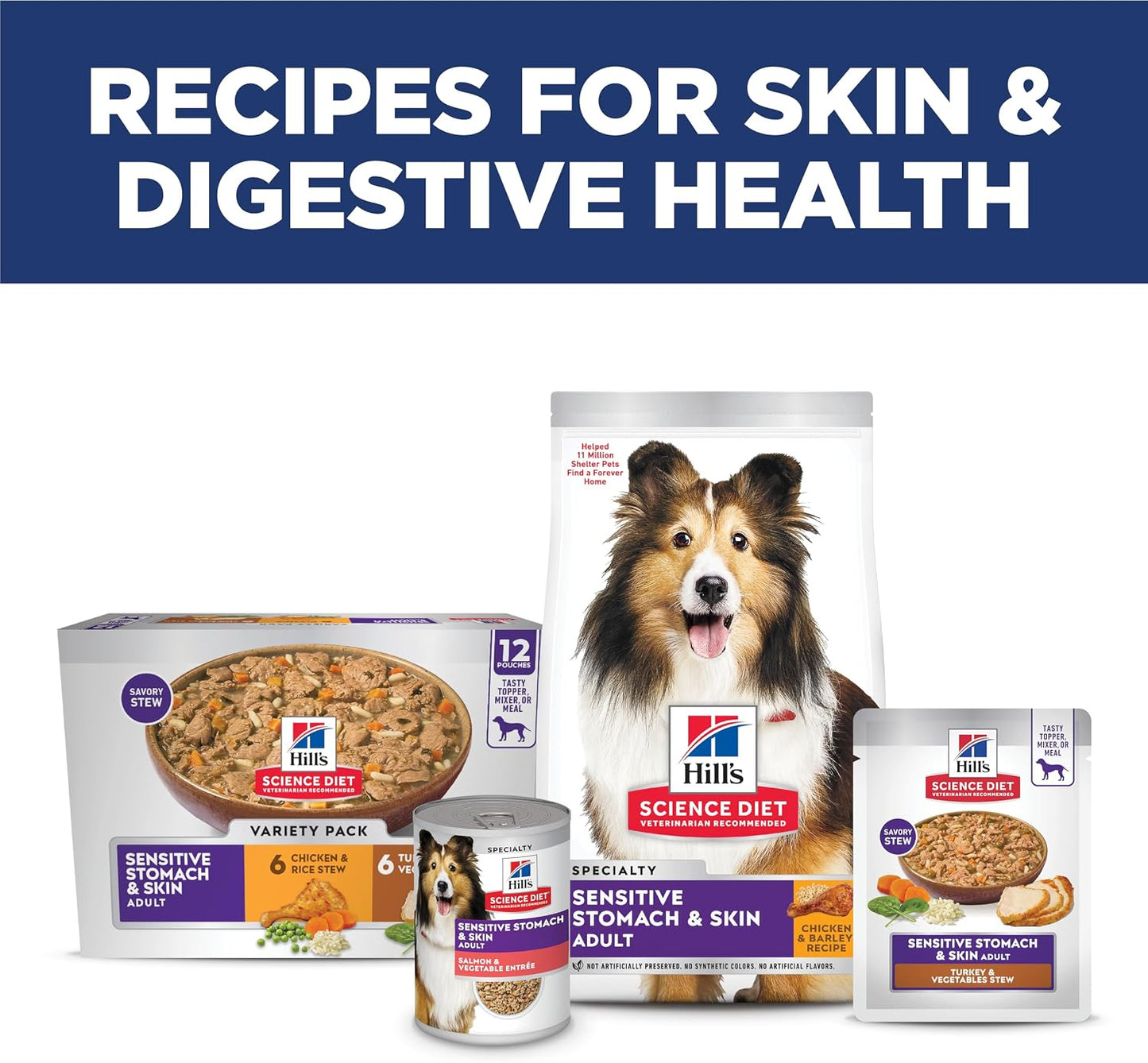 Hill's Science Diet Puppy Sensitive Stomach & Skin Wet Dog Food, Salmon & Vegetable Stew, 12.5 oz. Cans, 12-Pack - Image 10