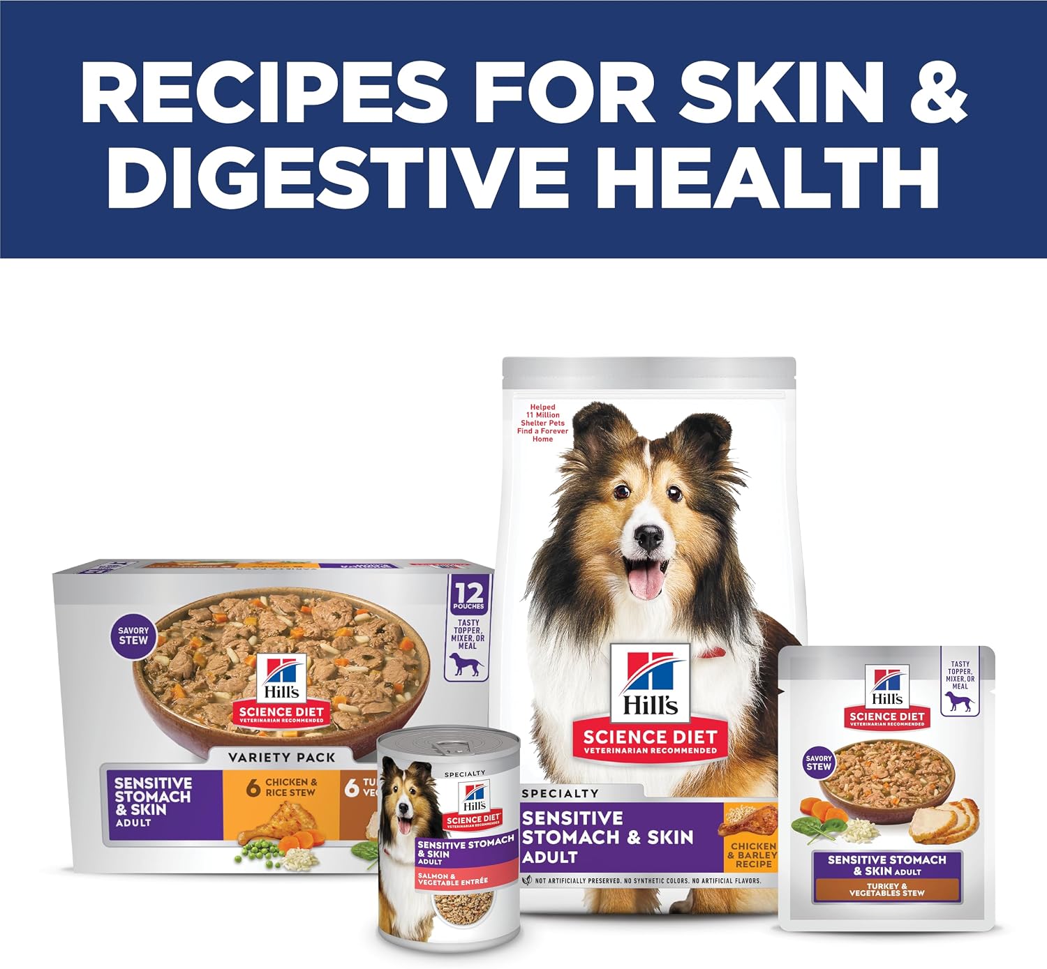 Hill's Science Diet Puppy Sensitive Stomach & Skin Wet Dog Food, Salmon & Vegetable Stew, 12.5 oz. Cans, 12-Pack - Image 10