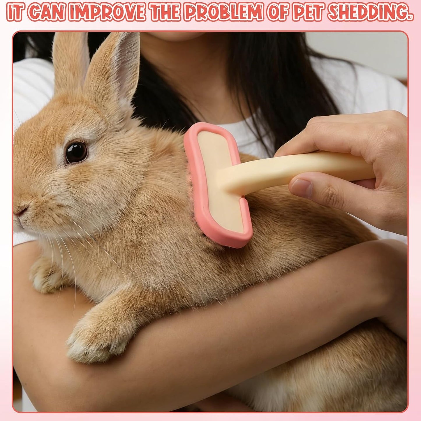 Soft silicone pet massage comb for rabbits and guinea pigs