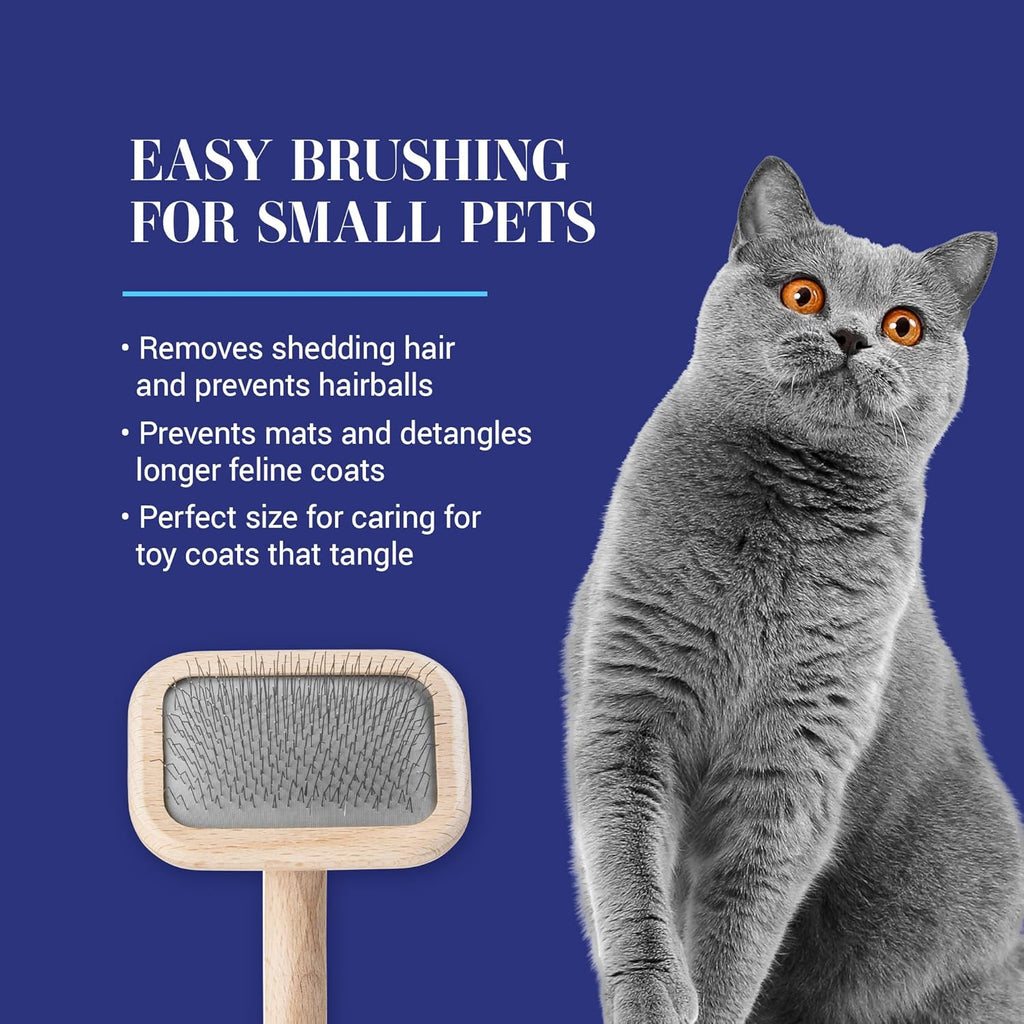 Extra small slicker brush for cats and small dogs delicate coat care