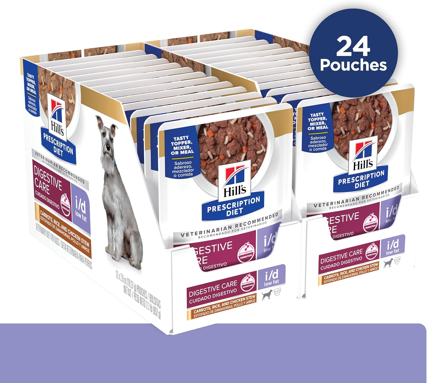 Imported USA premium veterinary dog food for sensitive stomachs side view