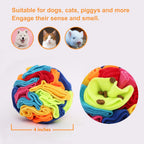 Ablechien polar fleece snuffle ball with hidden treat pockets