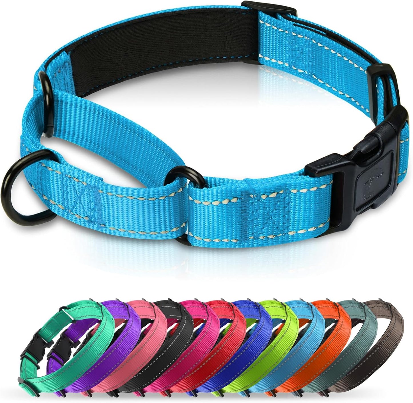 Martingale Collar for Dogs with Quick Release Buckle, Reflective Soft Padded & Escape Proof, Adjustable Nylon Dog Collars for Training & Daily Walking (Hotpink,M) - Image 11