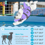 Dogcheer shark fin dog life jacket showing reflective safety strips