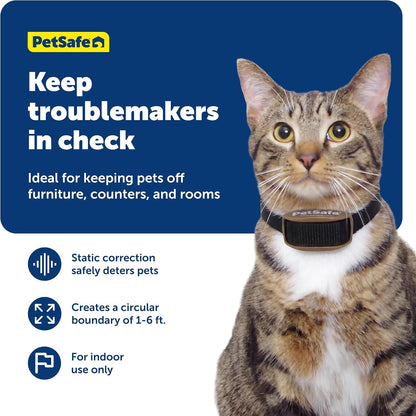 PetSafe wireless pet barrier packaging showing cats and dogs training solution.