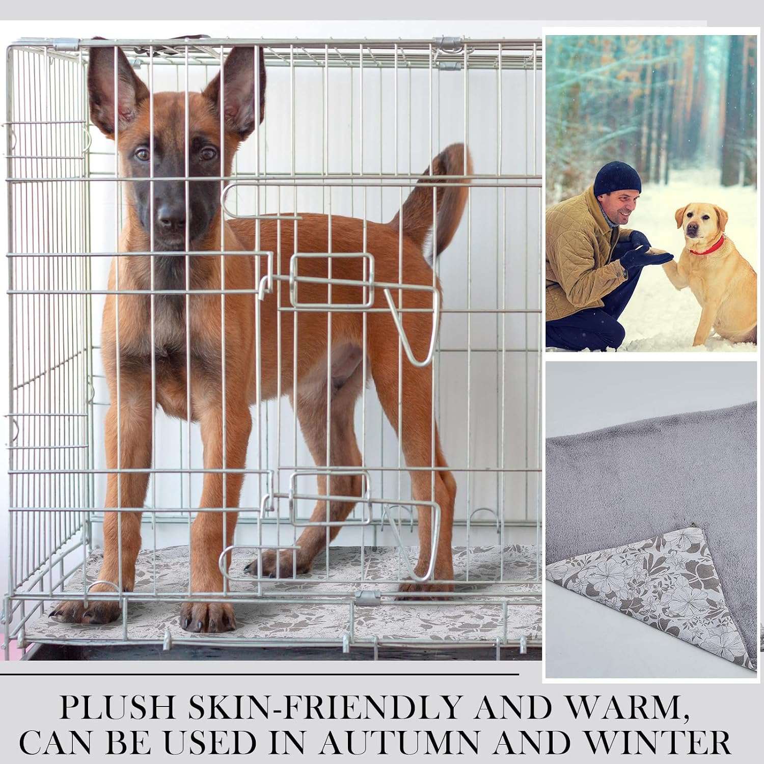 VitalCozy chew resistant dog crate bedding close up fabric weave