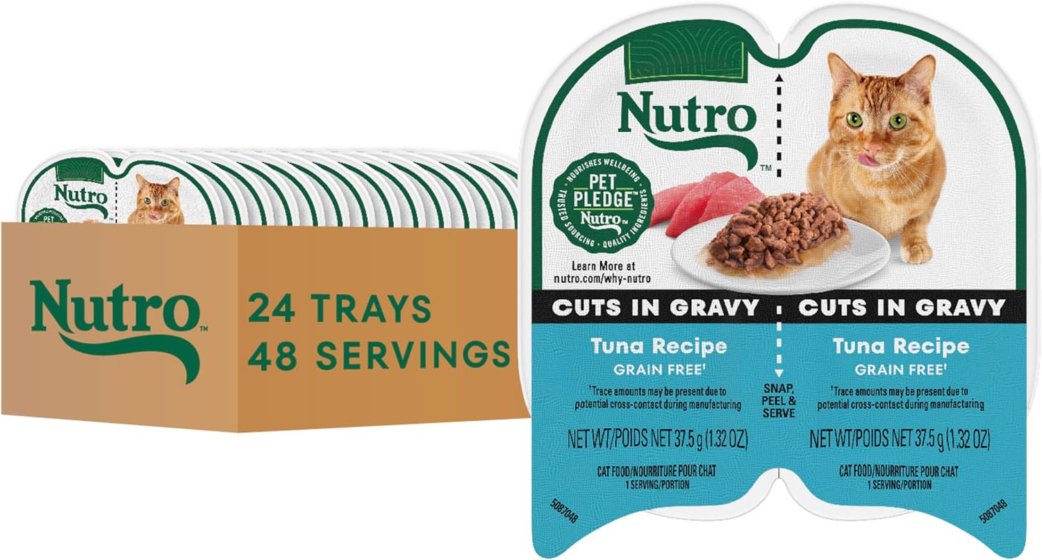 Nutro Perfect Portions Wet Cat Food Gravy Cuts Variety Pack, Cat Food Wet Recipe, Turkey or Chicken Recipe, 2.6 oz. Twin-Pack Trays, 12 Pack - Image 12