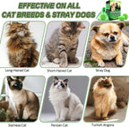 Diagram showing how to use Mgkenk cat repellent in a garden