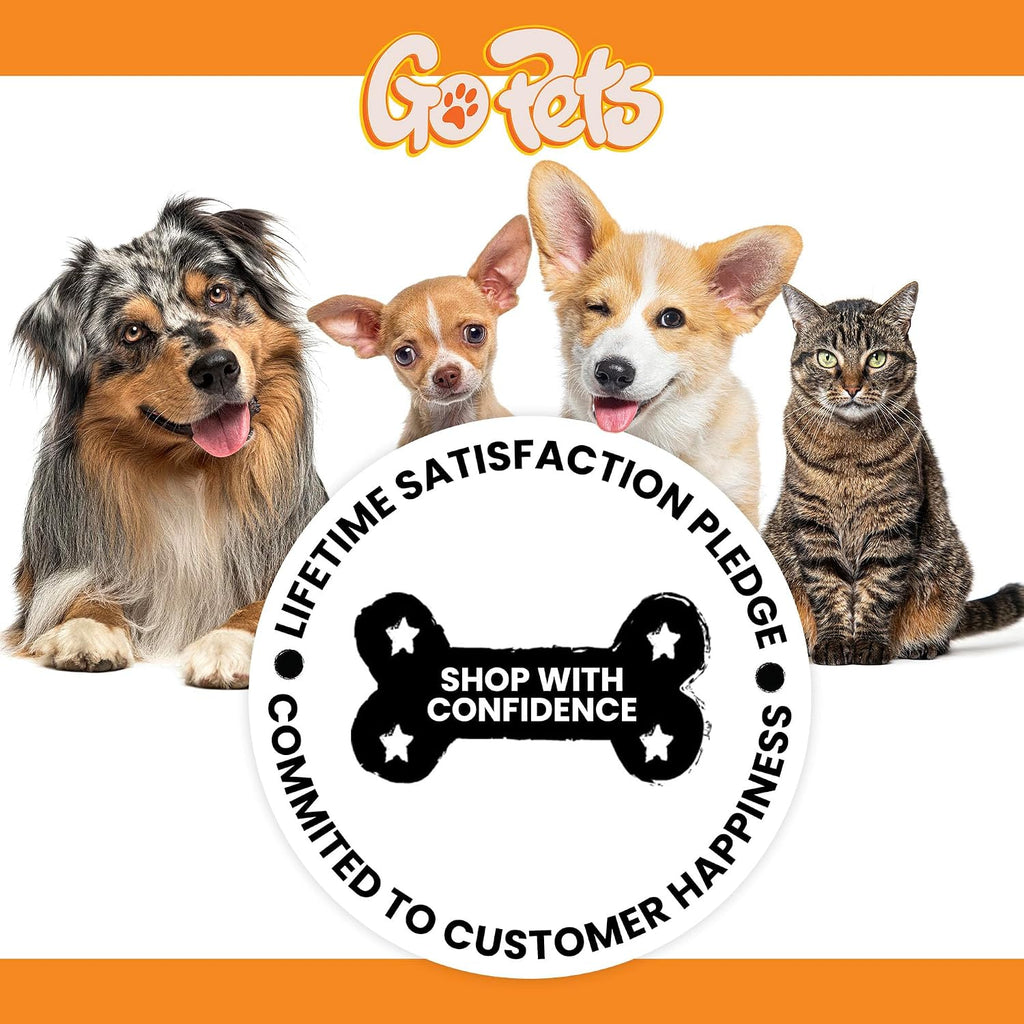 GoPets pet grooming tool packaging and full length display
