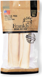 Safe 100 percent natural USA made beefhide chew roll for canine dental health.