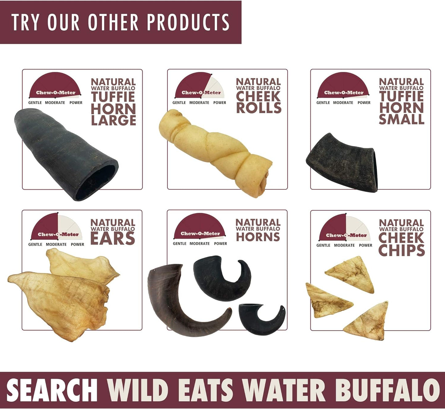 Wild Eats Water Buffalo Retriever Style Cheek Roll Dog Chews - 5 Pack (Long Lasting Chews, Treats, Bones for Aggressive Chewers & Large Dogs) Great Substitute Pig Ears Dogs - Image 9
