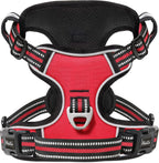 HEELE Dog Harness, No Pull Adjustable Padded Reflective Harness for Small Medium Large Dogs with Handle for Walking Training, Flower-Pink, M - Image 10