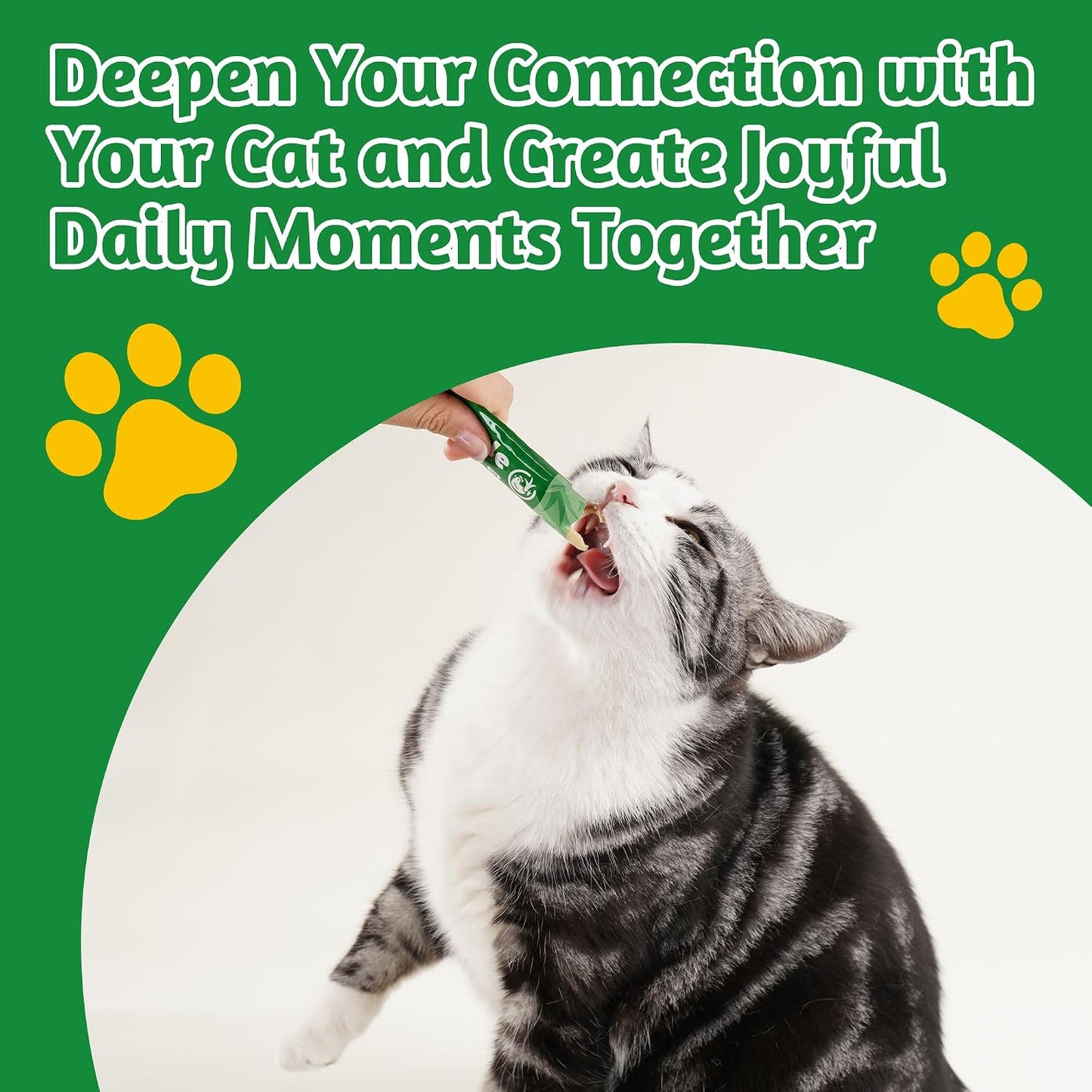 Cat enjoying Just Try chicken flavor lickable treat