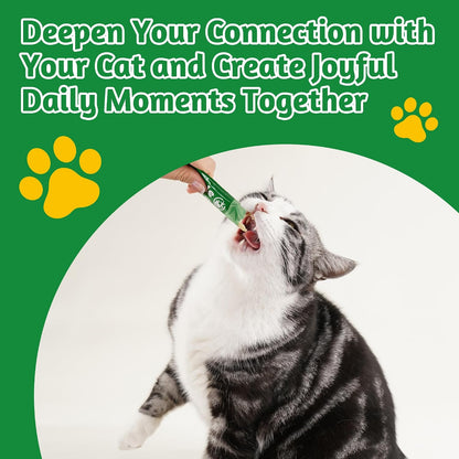 Cat enjoying Just Try chicken flavor lickable treat