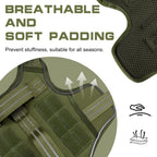 RunFido large dog military vest properly fitted on a service dog for outdoor hiking training.