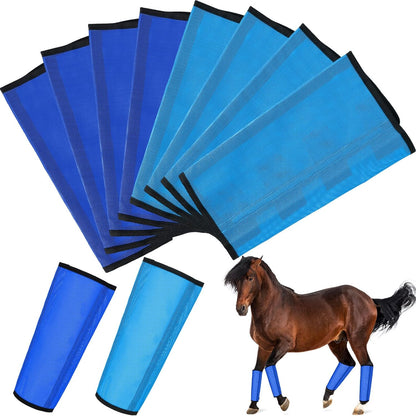 8 Pcs Horse Fly Boots UV-Protective Mesh Ventilated, Fly Boots for Protecting Horse Legs & Stomp-reducing from Insect Bites - Image 11