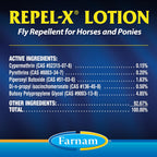 Farnam Repel-X Lotion 8 ounce container showing product labels