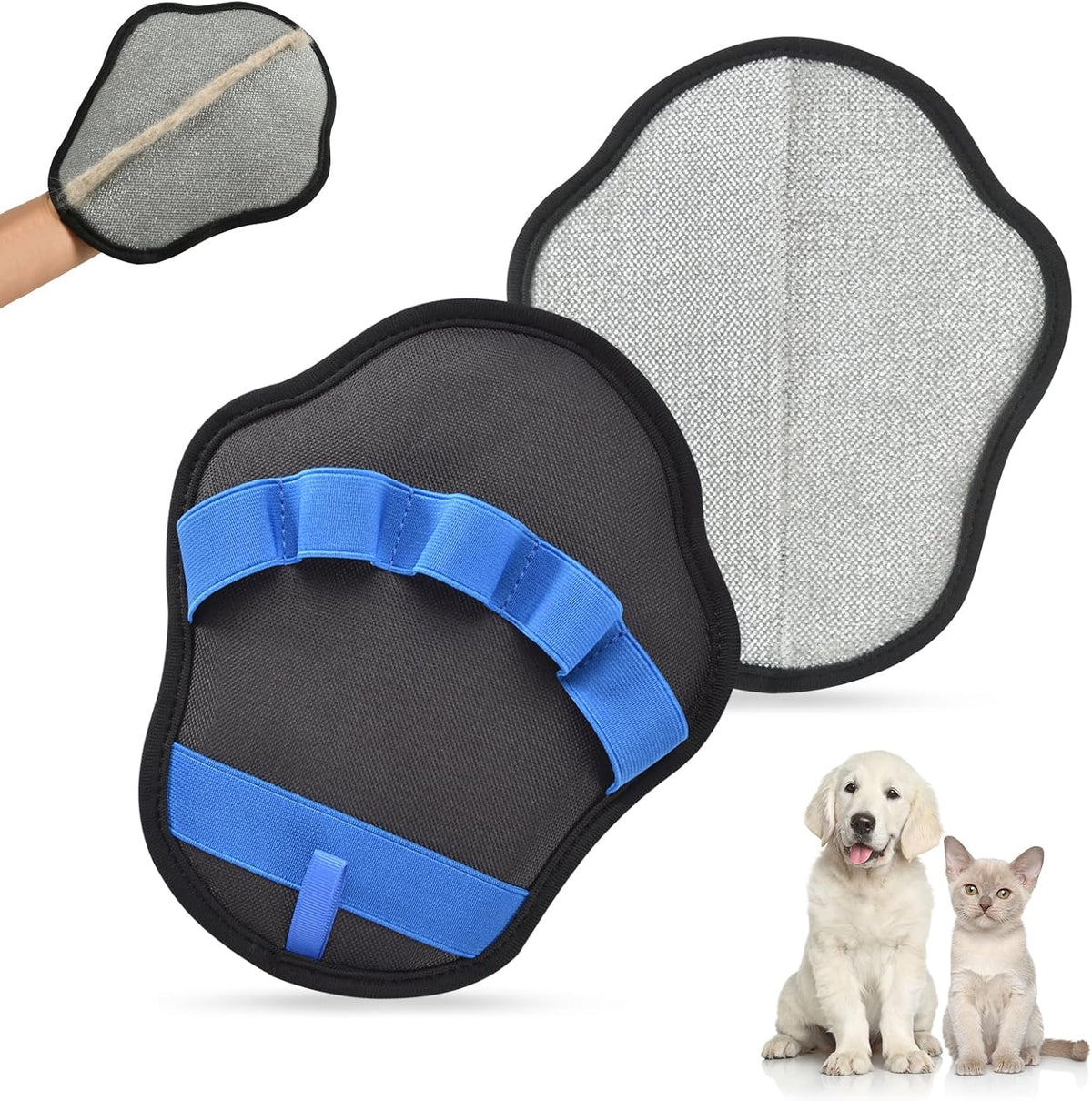 AstraLoom pet hair removal glove front view 2pcs set online India