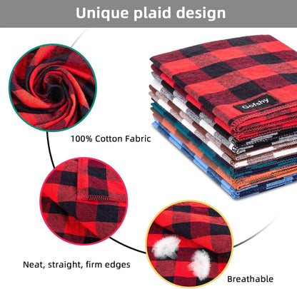 Gofshy adjustable pet bib handkerchief displayed flat showing 18 inch square size