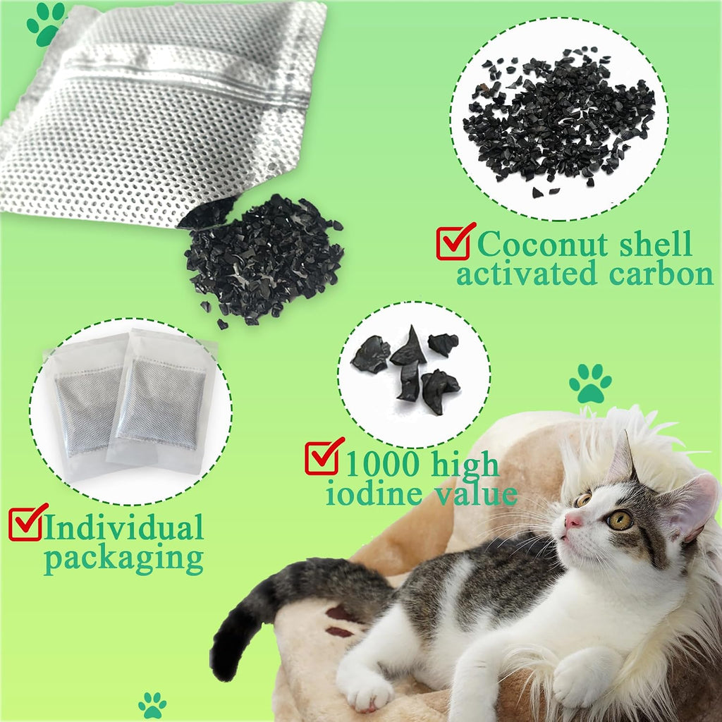 PurifyLogix high iodine coconut shell charcoal refills for feline waste management