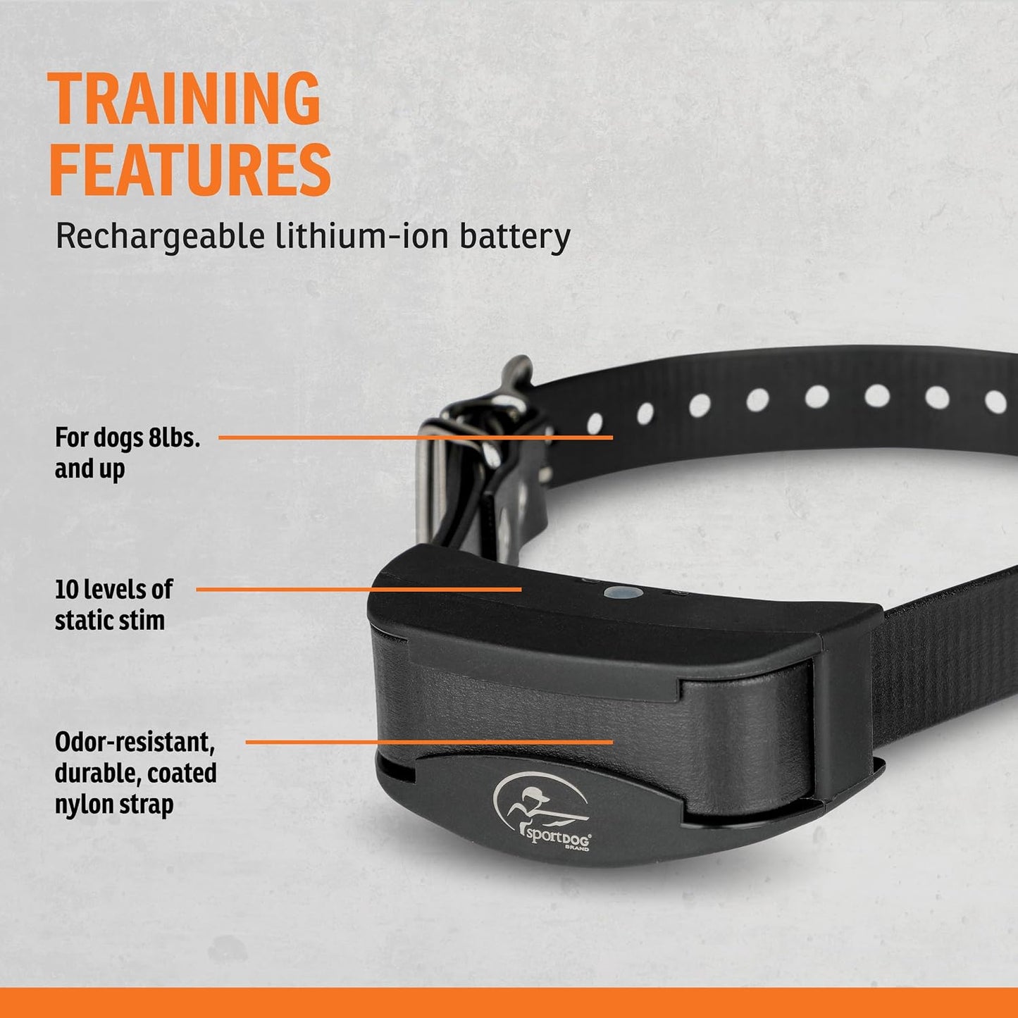 SportDog NoBark 10 waterproof collar design