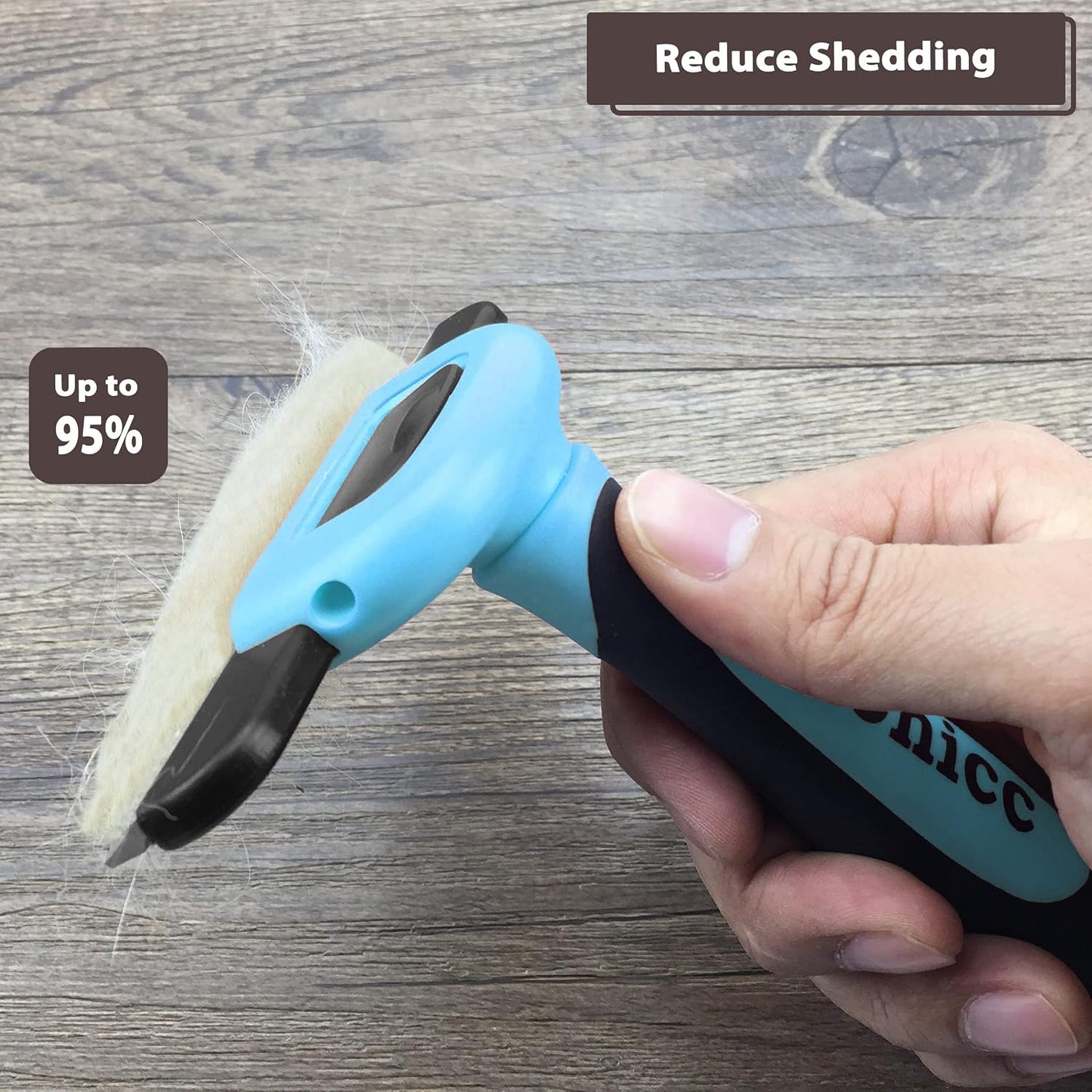 Gonicc professional pet hair remover brush with protective cover attached