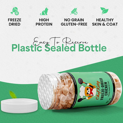 Rehydrating single ingredient chicken pet treats in warm water