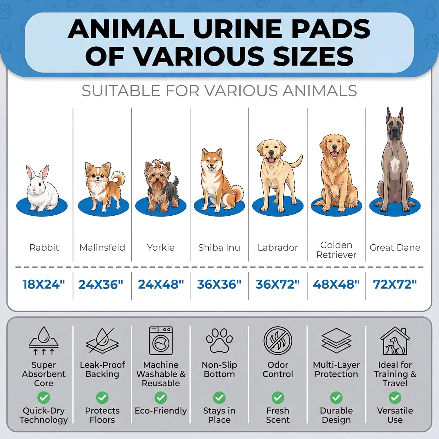 FXO 18x24 inch dog potty pad inside a wire crate