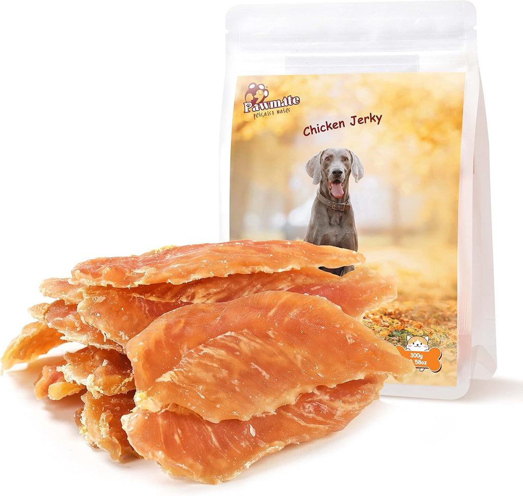Pawmate Dog Treats Chicken Jerky Rings, Rawhide-Free Grain-Free Real Dried Tenders Natural Chicken Breast Dog Chewy Training Snacks for Small Medium Large Dogs Large Pack, 10.6 oz - Image 13
