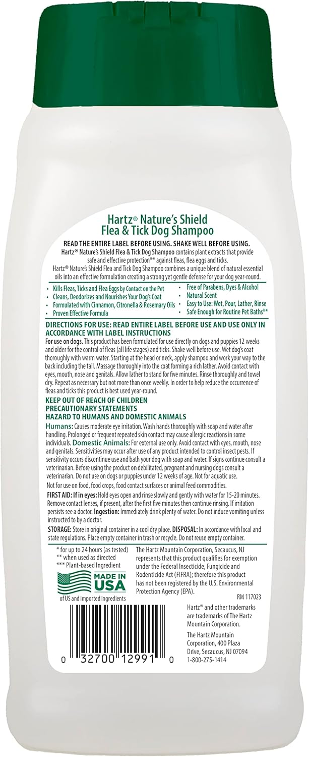Hartz botanical flea and tick dog wash close up