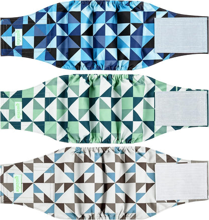 wegreeco Washable Male Dog Belly Band (Stylish Pattern) - Pack of 3 - Dog Diapers Male - Washable Male Dog Belly Wrap (Interstellar, Medium) - Image 13
