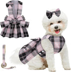 Coppthinktu Plaid Dog Dress front view premium pet apparel India