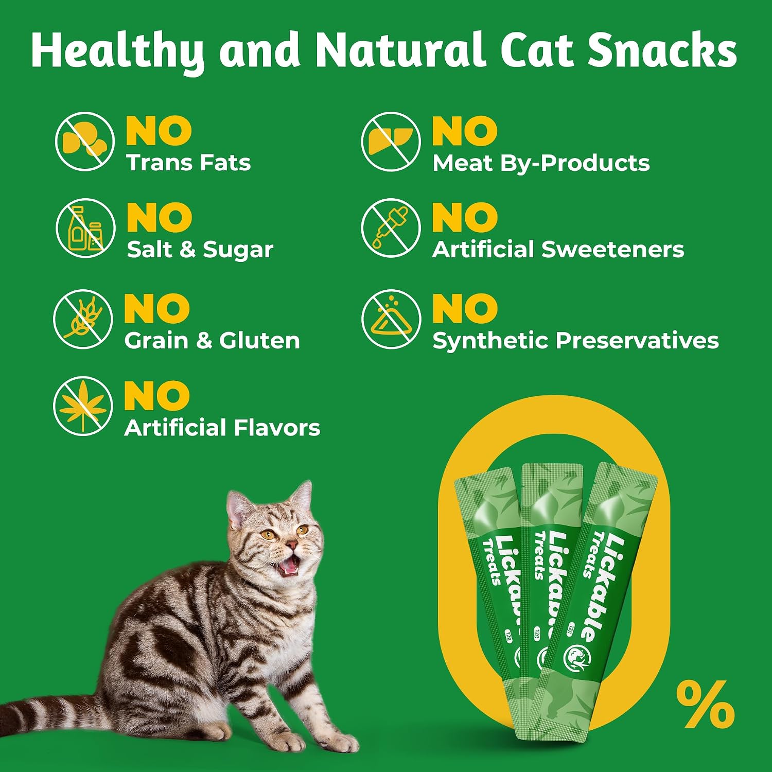 Nutritional facts label for Just Try cat treats