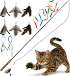 Forever Stick - The Unbreakable Cat Wand Toy, Durable Cat Toy Wand, Extra Long Cat String Toy, Cat Fishing Pole Toy for Bored Indoor Adult Cats, Cat Stick Toy, Cat Feather Wand, Cat Teaser Wand - Image 10