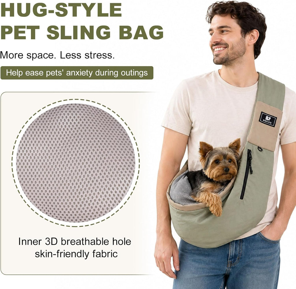 Cuddlissimo! puppy sling bag with drawstring opening