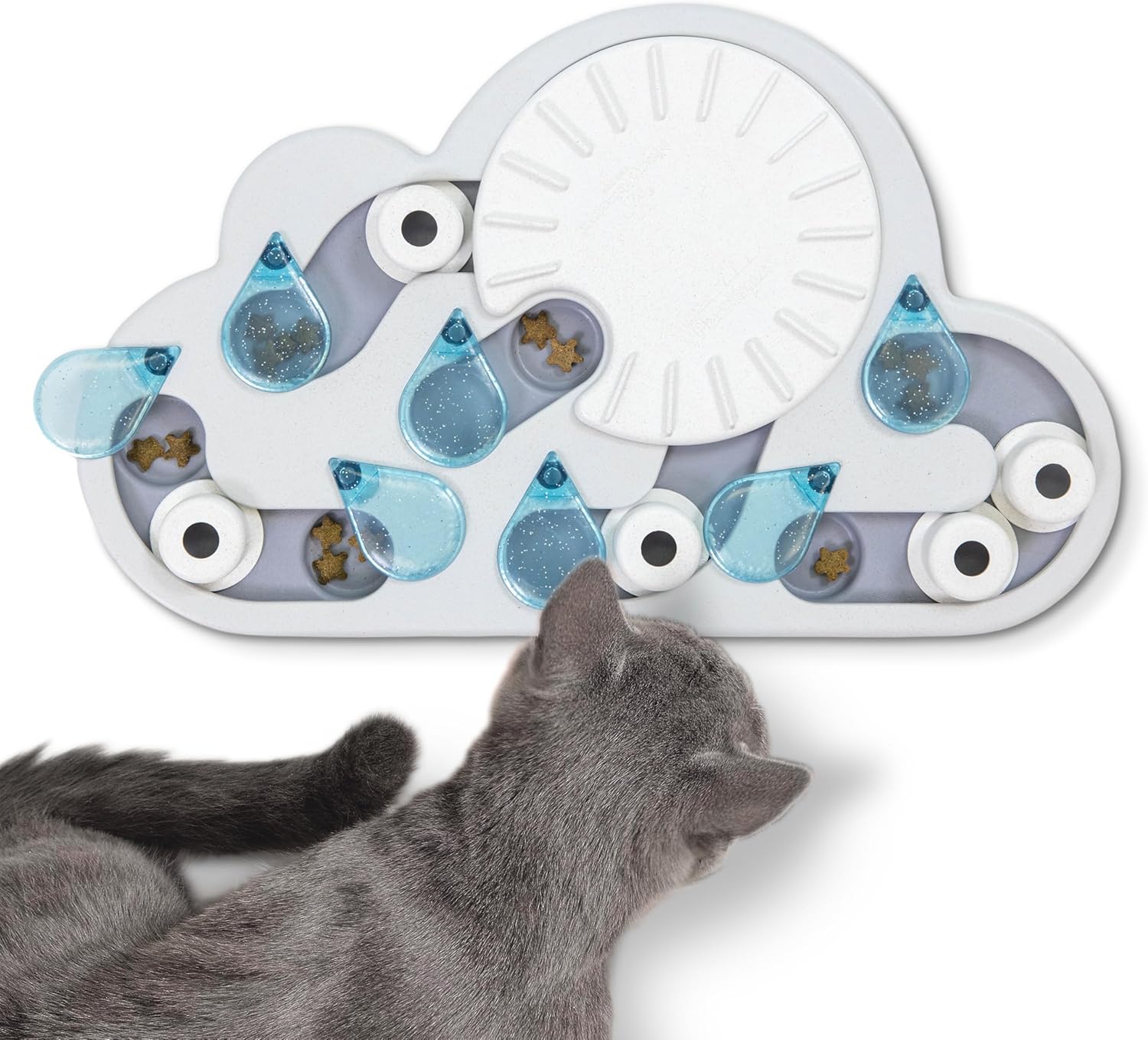 Catstages Nina Ottosson Buggin' Out Puzzle & Play Cat Puzzle Feeder - Interactive Treat Game for Indoor Cats, Level 2 Slow Feeder Enrichment Toy, 13.9" x 11.5" - Image 10