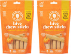 Hive Chew Sticks - Dental Treats for Dogs - Vegetarian, Made with Ground Peanuts & Honey, No Grain or Soy, Cleans Teeth & Freshens Breath (7 oz, Large Dogs - Pumpkin) - Image 9