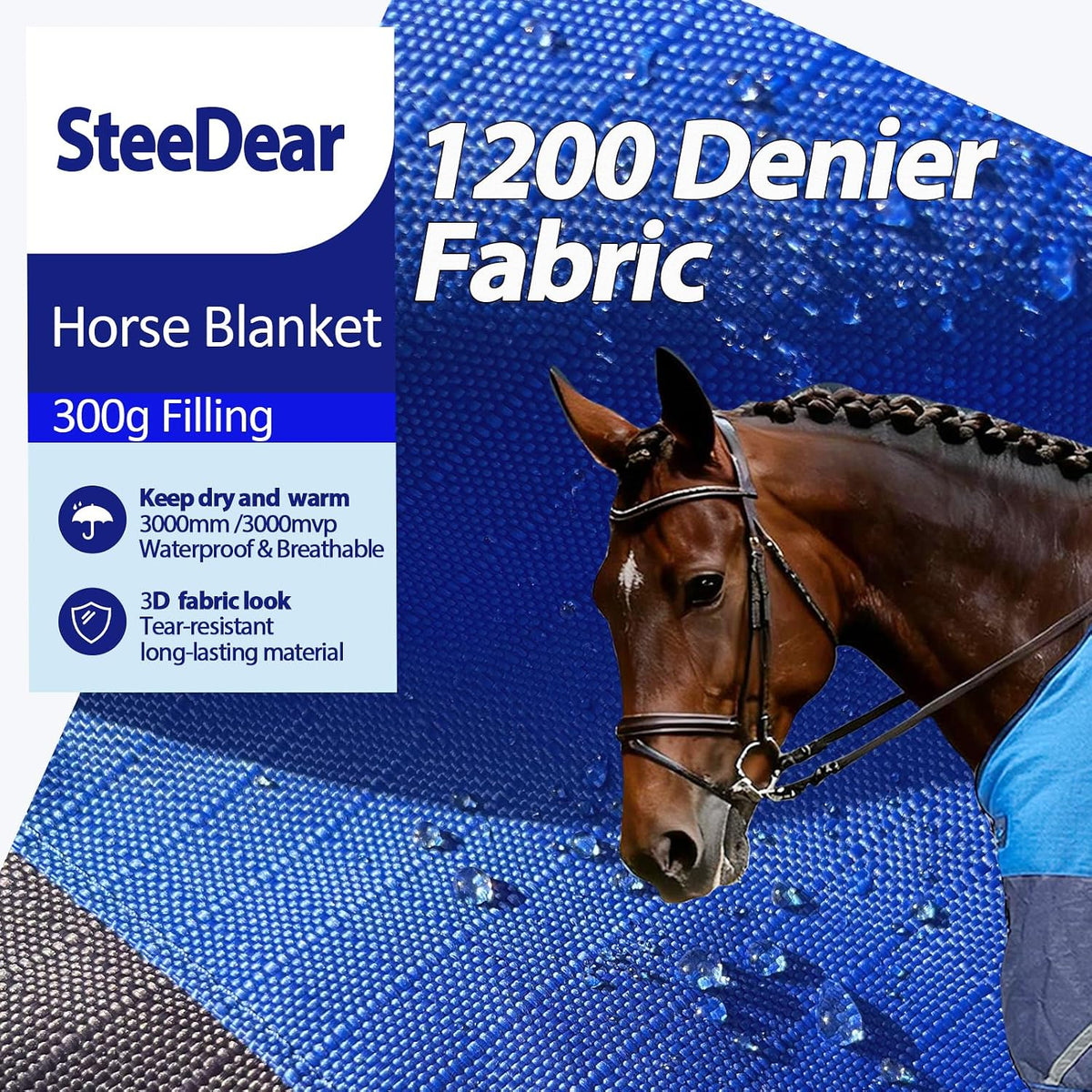 SteeDear horse blanket adjustable belly straps detail