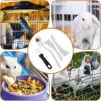 Complete premium imported four piece bird habitat cleaning assortment showcasing three brush styles