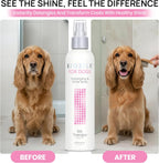 Eight fluid ounces bottle of authentic BioSilk detangling spray for dogs.
