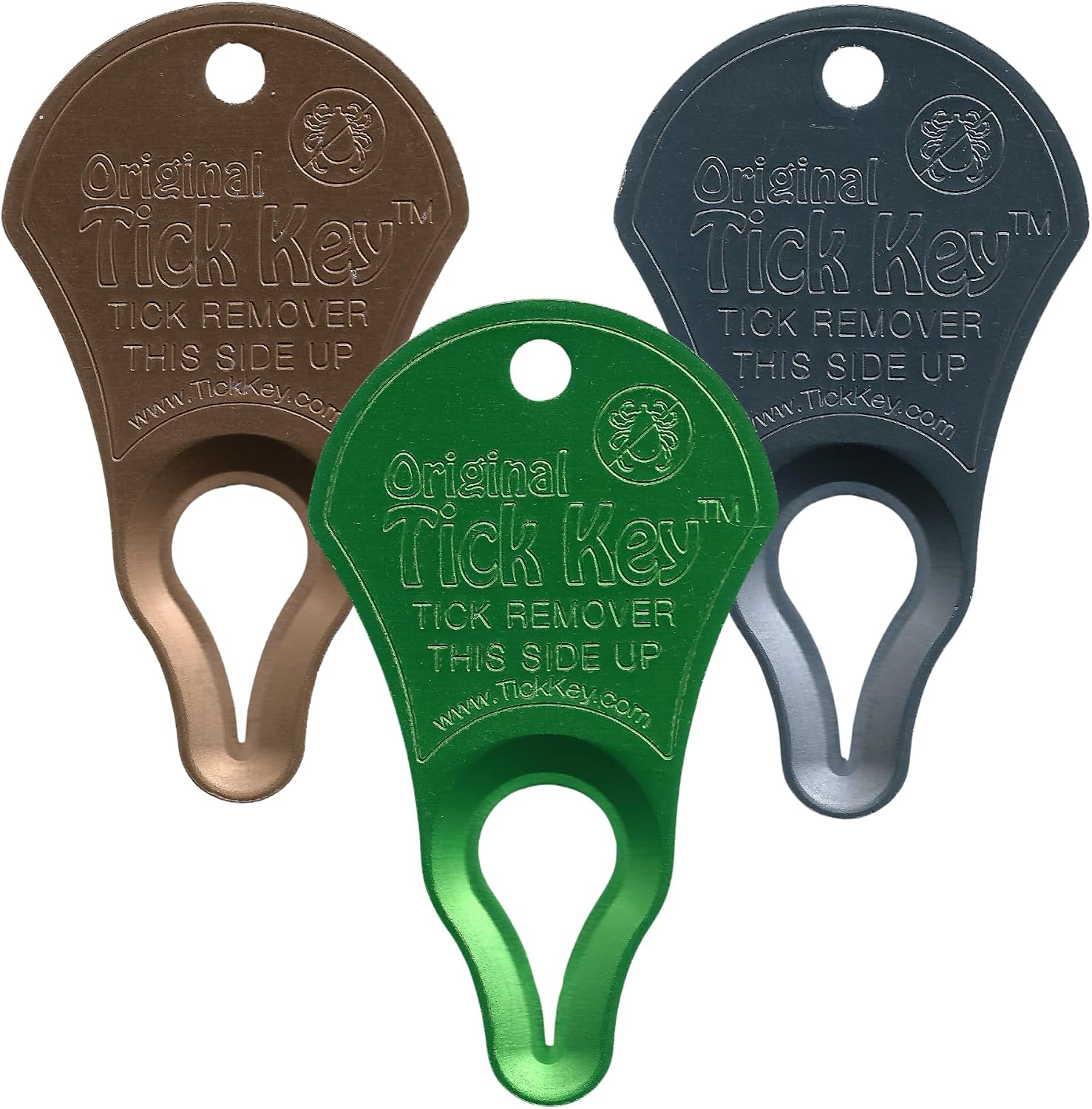 The Tick Key original tick detaching device front view pack of three
