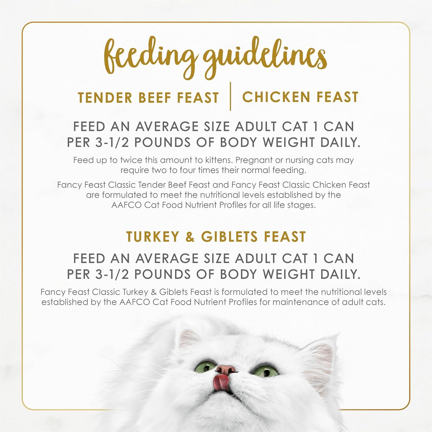 Three ounce cans of Fancy Feast poultry and beef feast
