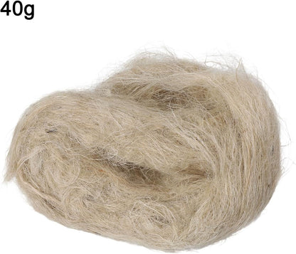 Natural biodegradable nesting fibers for canary breeding