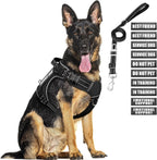 Tactical Dog Harness and Leash Set for Large Dogs,Heavy Duty No Pull Service Dog Vest and 10 Patches with Dog Seat Belt,Reflective Adjustable Pet Harness for Training Walking Hiking Camo L - Image 15