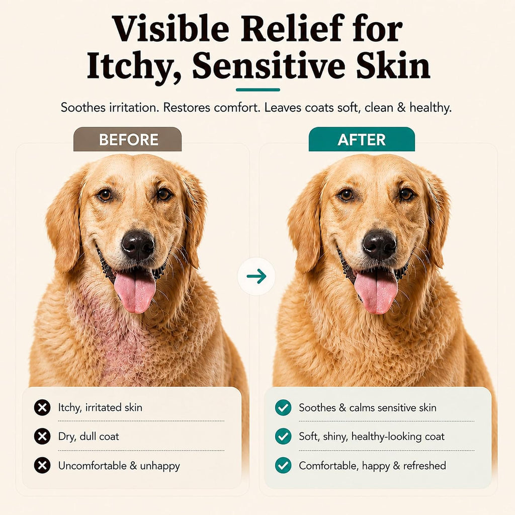 Natural Dog Company sensitive skin wash label details