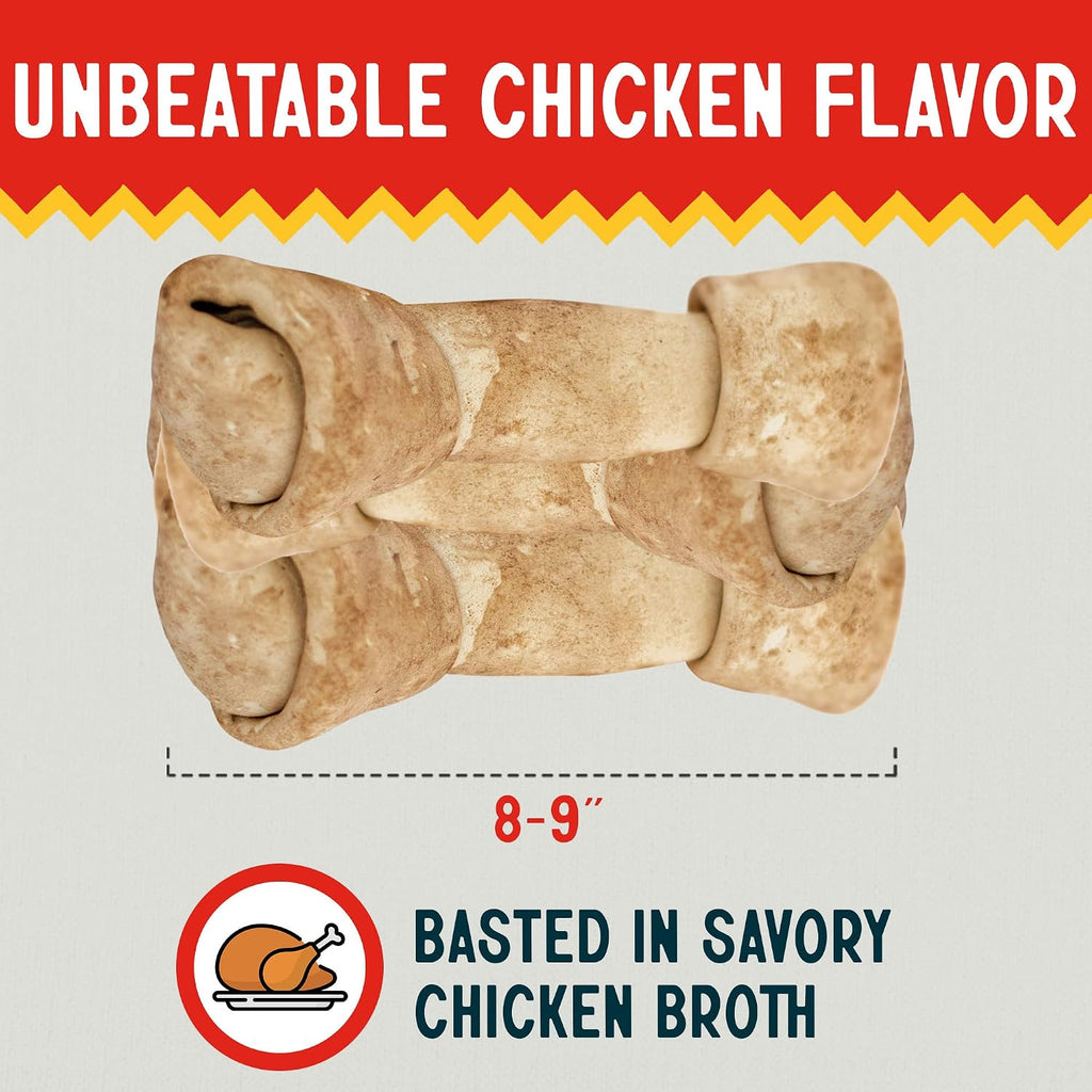 Canine Chews XL rawhide bones for large dogs back label