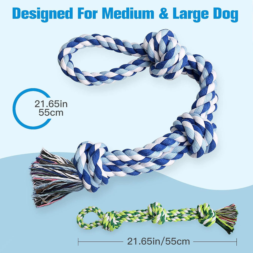 UPSKY indestructible dog rope toys showing close up of tight cotton knots
